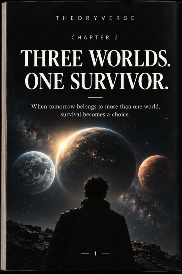 Actual English chapter opening: THREE WORLDS. ONE SURVIVOR.